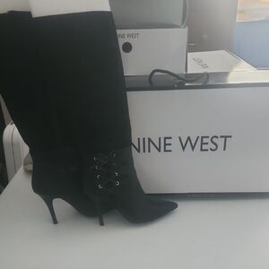 Nine West Black Heeled Boots